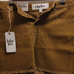 Indigo Rein Tan Corduroy Skirt